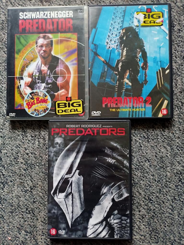 Predator, Predator 2 en  Predators met Arnold Schwarzenegger, Vanaf 16 jaar, Ophalen of Verzenden, Zo goed als nieuw, Actiethriller
