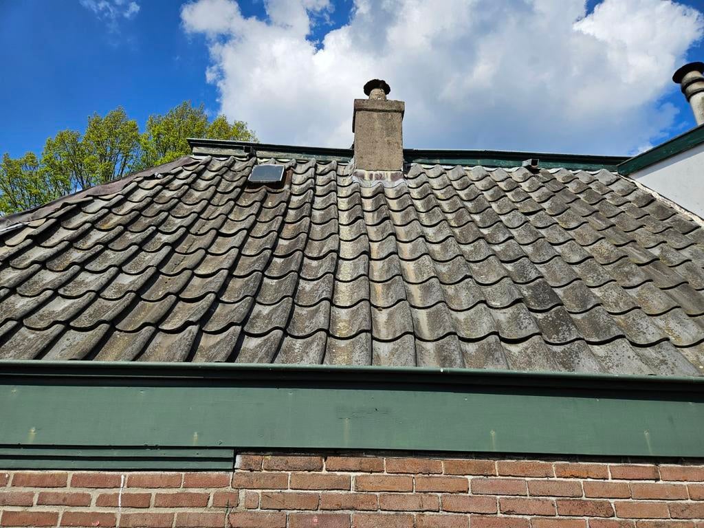 Oud Friese dakpannen +-250 stuks, Ophalen, Gebruikt, Steen of Klei, 15 m² of meer