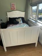 Mooi wit twijfelaar bed, Huis en Inrichting, Slaapkamer | Bedden, Ophalen, Gebruikt, Wit, 190 cm of minder