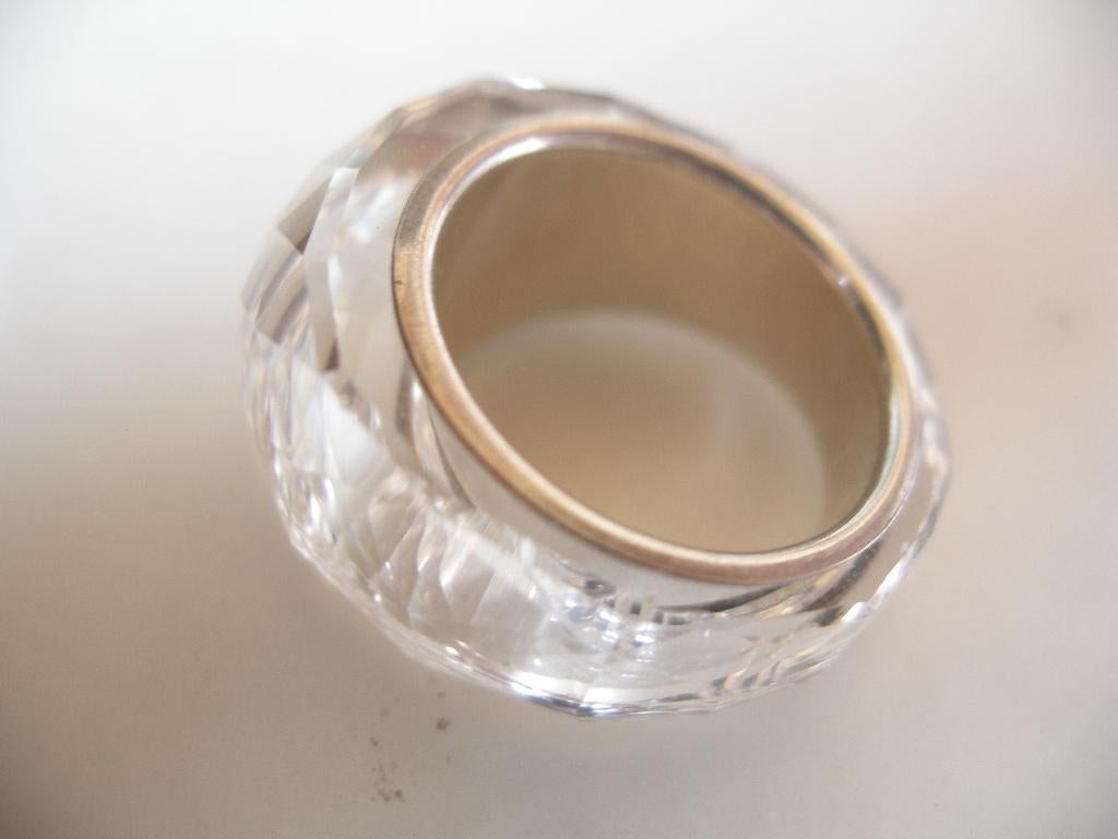 Een Zilveren Swarovski Ring met facet Swarovski Kristal, Sieraden, Tassen en Uiterlijk, Antieke sieraden, Verzenden, Zilver, Ring
