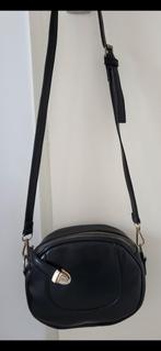 Zwart Schoudertasje Lederlook, Ophalen of Verzenden, Zo goed als nieuw, Zwart, Schoudertasje