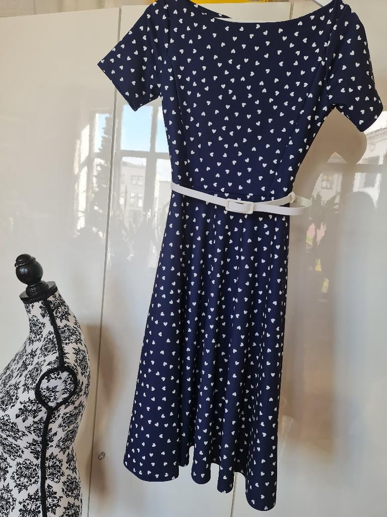 Vintage Jurk van Topvintage ongedragen Maat S 36/38, Maat 38/40 (M), Wit, Ophalen of Verzenden, Zo goed als nieuw