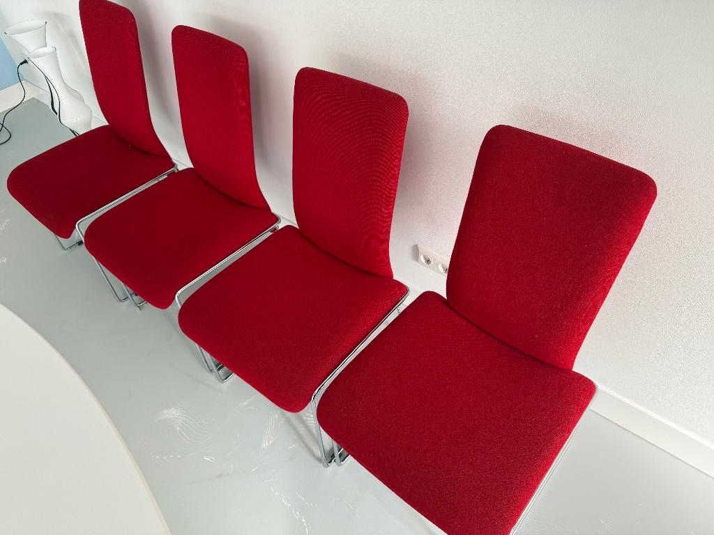 Hennie de Jong dutch design stoelen./ Walter Antonis, Huis en Inrichting, Ophalen, Design, Zo goed als nieuw, Rood