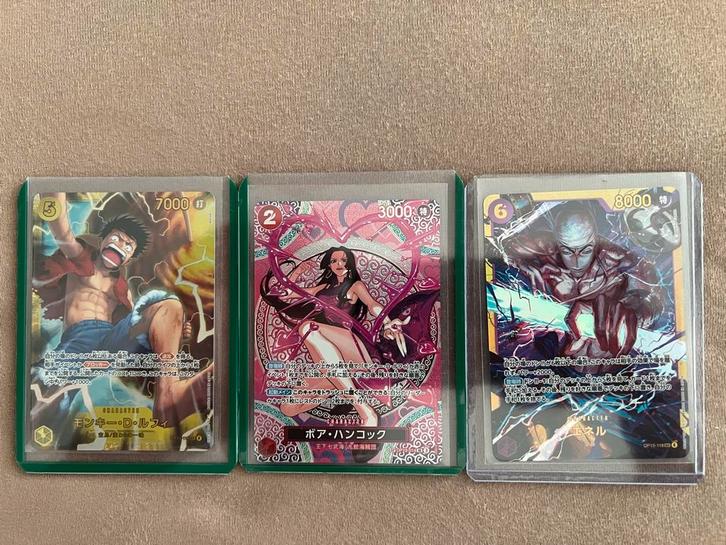 One Piece OP-15 Hits: Luffy, Boa Hancock, Enel, Hobby en Vrije tijd, Verzamelkaartspellen | Overige, Nieuw, Meerdere kaarten, Foil