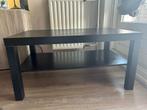 Zwarte salontafel IKEA met opbergplank., Huis en Inrichting, Ophalen, Minder dan 50 cm, Gebruikt, Minder dan 50 cm
