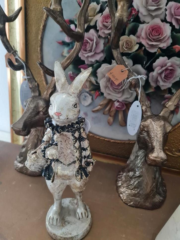 Barok konijn merk Clayre & Eef, Verzamelen, Beelden en Beeldjes, Nieuw, Dier, Ophalen of Verzenden