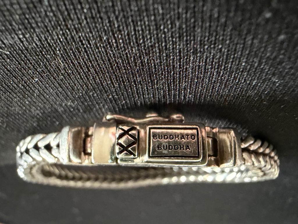 Buddha to Buddha armband IN PRIJS VERLAAGD!!, Ophalen of Verzenden, Gebruikt, Zilver, Zilver