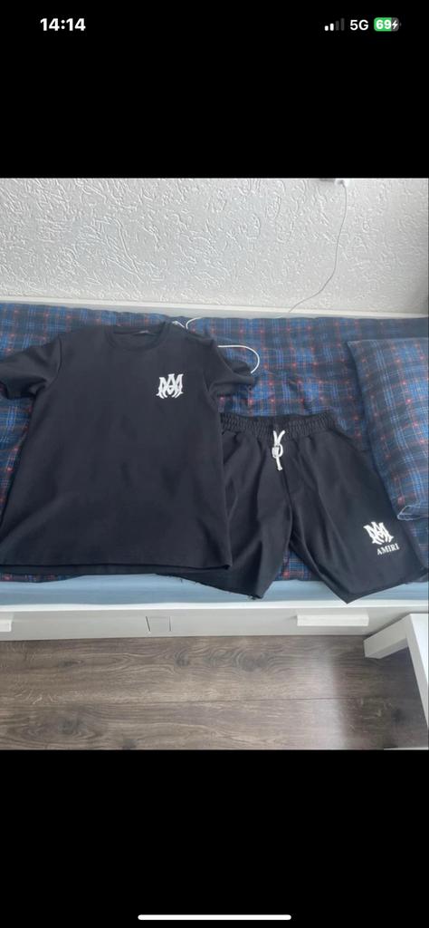 Amiri Zomershortset Zwart Maat L - Nieuwstaat, Ophalen of Verzenden, Zo goed als nieuw
