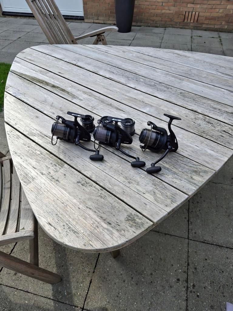 3x Fox fx9 met reservespoelen en carbon slipschijven, Watersport en Boten, Hengelsport | Algemeen, Zo goed als nieuw, Molen, Ophalen of Verzenden