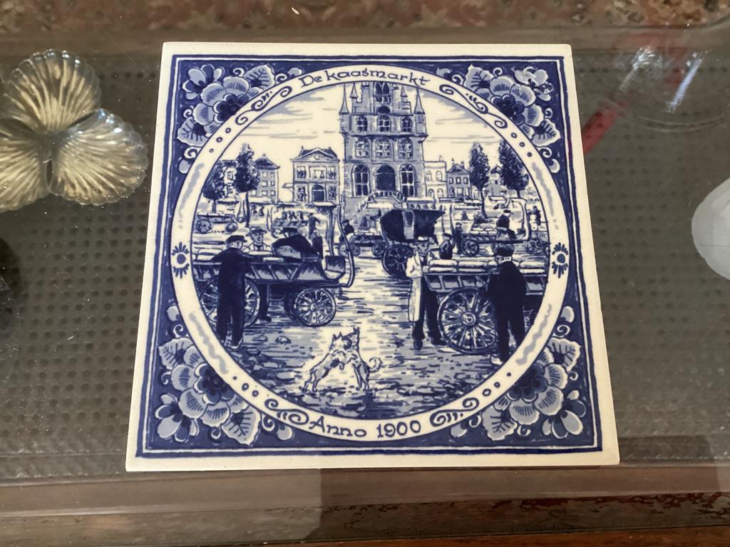 Kaasmarkt Delfts Blauw tegel 15 cm, Ophalen of Verzenden