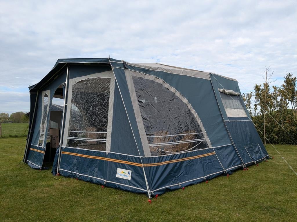 Gerjak Tago Pacific 2 persoons vouwwagen, Caravans en Kamperen, Ophalen, Blauw, Tot en met 2, Aanwezig