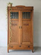 Antieke brocante Art Deco meidenkast vintage linnenkast kast, Ophalen of Verzenden