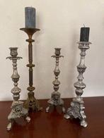 4 Hoge ( altaar) kandelaars + 2 Heiligbeelden samen 75 euro, Ophalen