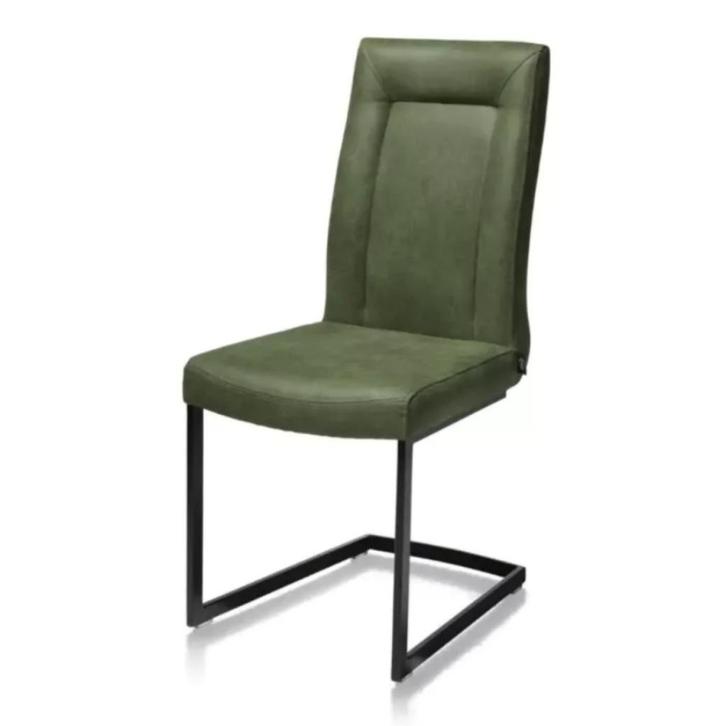 6 Nieuwe stoelen, Groen, off-Black frame + greep Malene H&H, Huis en Inrichting, Stoelen, Nieuw, Vijf, Zes of meer stoelen, Metaal