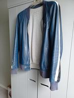 Blauwe leren jas - Replay - Maat M, Ophalen of Verzenden, Zo goed als nieuw, Replay, Maat 48/50 (M)