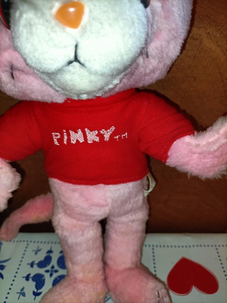 Pinky Panter knuffel Cartoon Rainbow Panthers uit 1983, Ophalen of Verzenden, Zo goed als nieuw, Overige typen