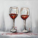 Schilderij: Gezellig Wijnen - Ringen - Vlinder, Huis en Inrichting, Woonaccessoires | Schilderijen, Tekeningen en Foto's, Niet ingevuld