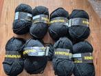 Breigaren 8 x zwart, Hobby en Vrije tijd, Breien en Haken, Ophalen of Verzenden, Nieuw, Breien of Haken, Wol of Garen