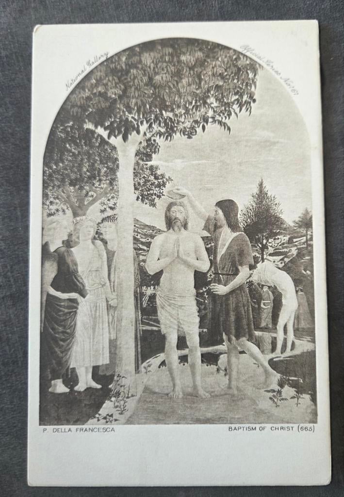 De doop van Christus - Piero della Francesca, Verzamelen, Ansichtkaarten | Themakaarten, Ongelopen, Overige thema's, Verzenden