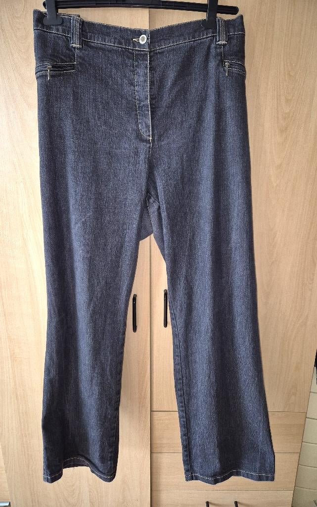 Ulla Popken - zwarte jeans als nieuw - mt 56, Zwart, Ulla Popken, Ophalen of Verzenden, Zo goed als nieuw