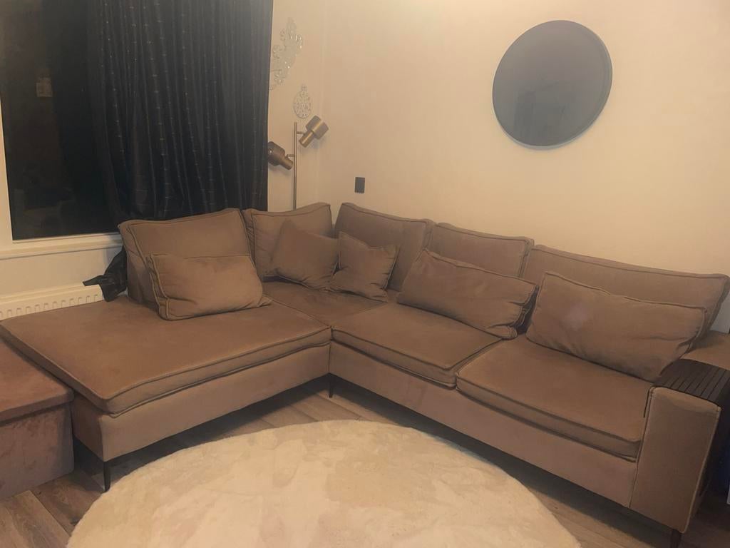 Bankstel ‘Sanne’, Huis en Inrichting, Banken | Bankstellen, Ophalen, Hoekbank, 75 tot 100 cm, Overige materialen