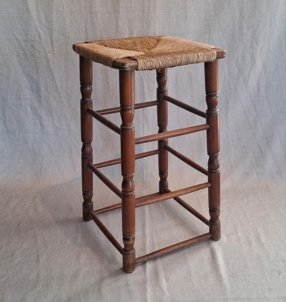 Hoge Vintage Boho Schoolkruk, Huis en Inrichting, Ophalen, Gebruikt, Hout