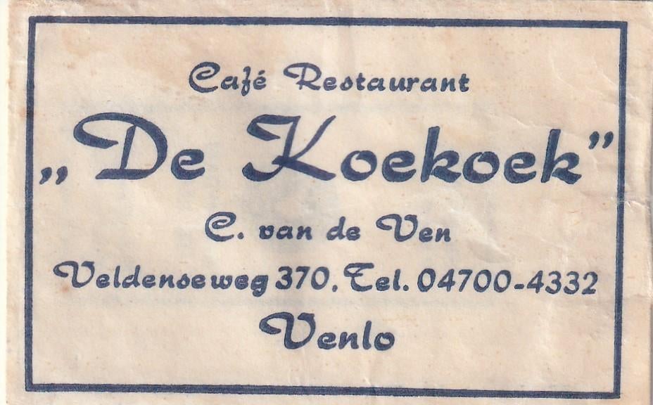 Suikerzakje #985 : De Koekoek Venlo, Verzamelen, Verzenden, Nederland