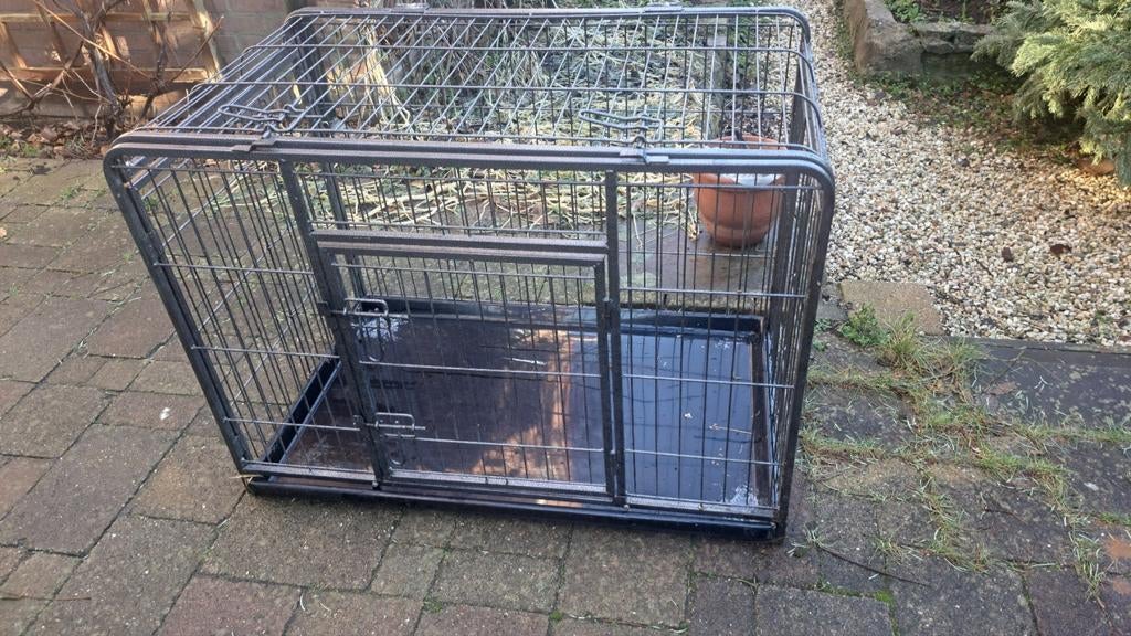 Honden bench geheel inklapbaar met onderlade., Dieren en Toebehoren, Ophalen, Zo goed als nieuw, 75 tot 110 cm, Minder dan 65 cm