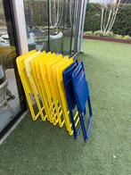 IKEA NISSE Klapstoelen - Geel 8x en Blauw 2x, Ophalen, Gebruikt, Overige kleuren, Metaal