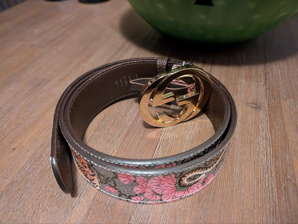 Gucci Interlocking G Belt Supreme Bengal Tiger Print, 95 tot 105 cm, Ophalen of Verzenden, Zo goed als nieuw, Gucci