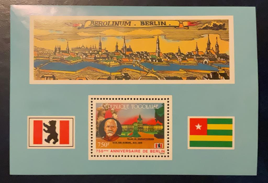 Togo - 750 jaar Berlijn, Ophalen of Verzenden, Overige landen, Postfris