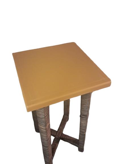 Bamboe tafeltje 006, Huis en Inrichting, Tafels | Bijzettafels, 45 tot 60 cm, Minder dan 55 cm, Vierkant, Zo goed als nieuw