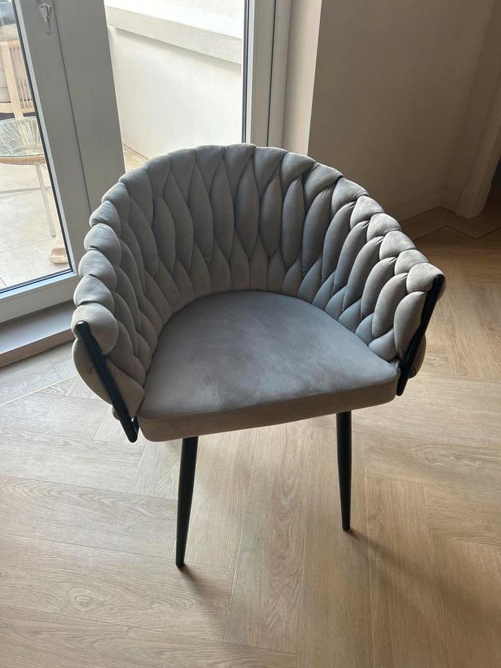 eric kuster style stoelen, Huis en Inrichting, Stoelen, Gebruikt, Vier, Stof, Overige kleuren, Ophalen