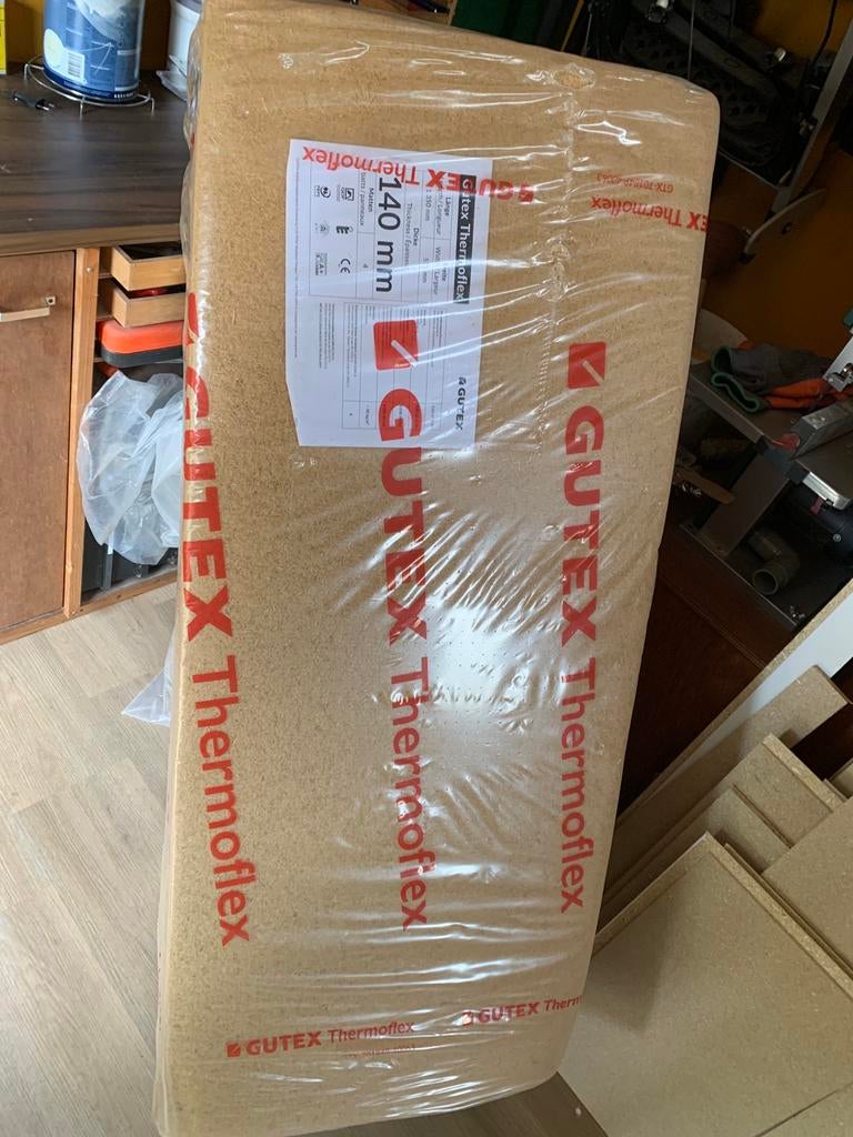 Gutex houtvezelplaten 14cm, Doe-het-zelf en Verbouw, Isolatie en Afdichting, Ophalen, Overige materialen, Dakisolatie, 12 cm of meer