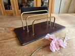 Vintage Brievenhouder / Posthouder - Leer & Messing, Ophalen of Verzenden