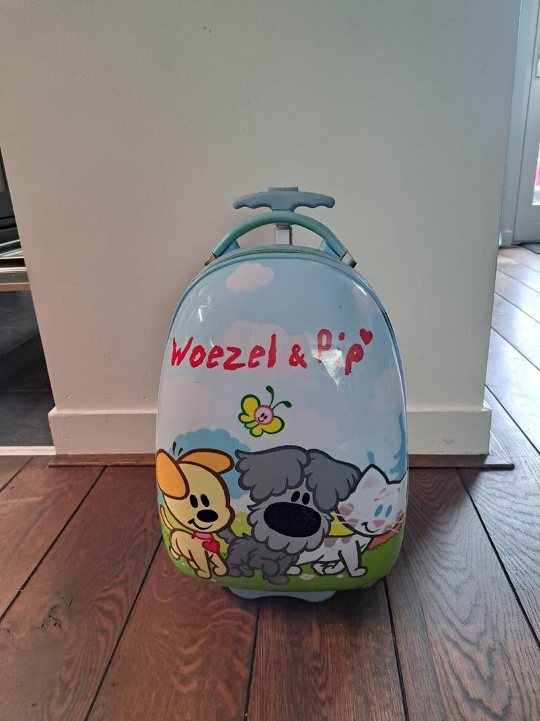 Woezel & Pip Kinderkoffertje met wieltjes, Wieltjes, Gebruikt, Blauw, Minder dan 40 cm