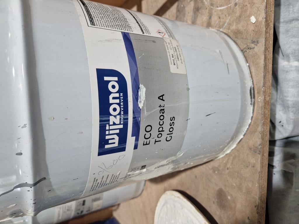 Wijzonol eco topcoat watergedragen verf ral 9010, Ophalen of Verzenden, Nieuw, Wit