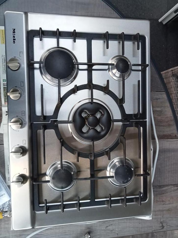 Miele Gaskookplaat - 5 branders, RVS, Witgoed en Apparatuur, Kookplaten, Gebruikt, Inbouw, Gas, 5 kookzones of meer, Ophalen