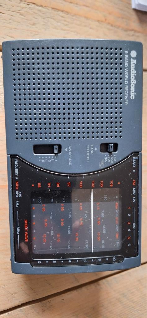 AudioSonic 9 Band Wereldontvanger Radio, Audio, Tv en Foto, Radio's, Gebruikt, Wereldontvanger, Ophalen of Verzenden