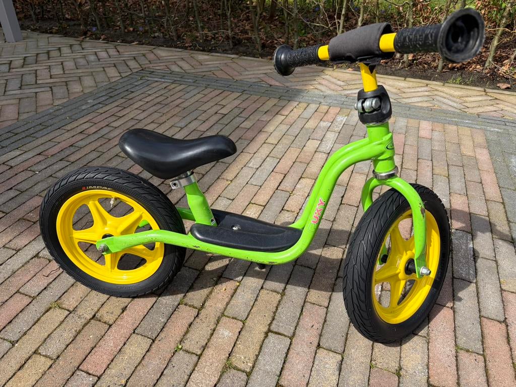 Puky loopfiets groen met standaard, Ophalen, Gebruikt, Loopfiets