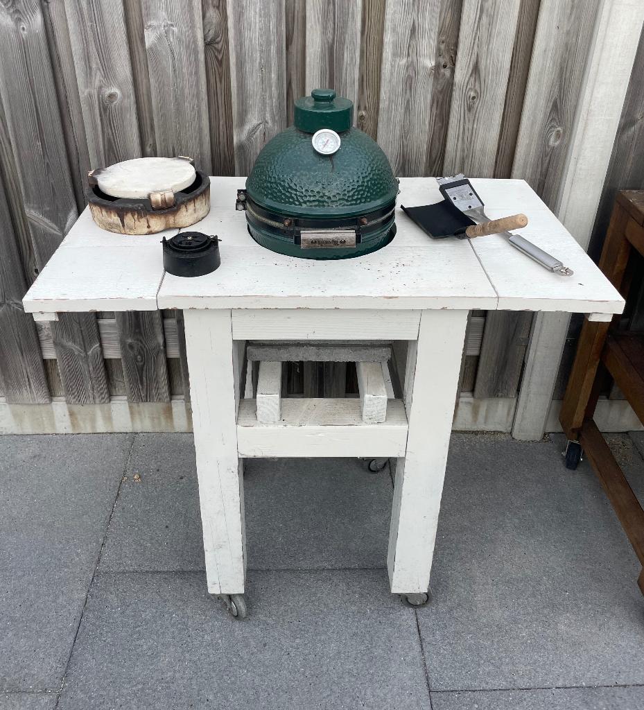 Big Green Egg buitenkeuken, Ophalen, Zo goed als nieuw, Houtskool, Big Green Egg (origineel)
