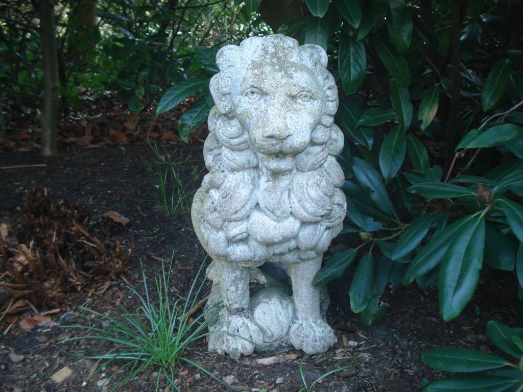 Betonnen LEEUW tuinornament, Ophalen, Gebruikt, Beton, Dierenbeeld