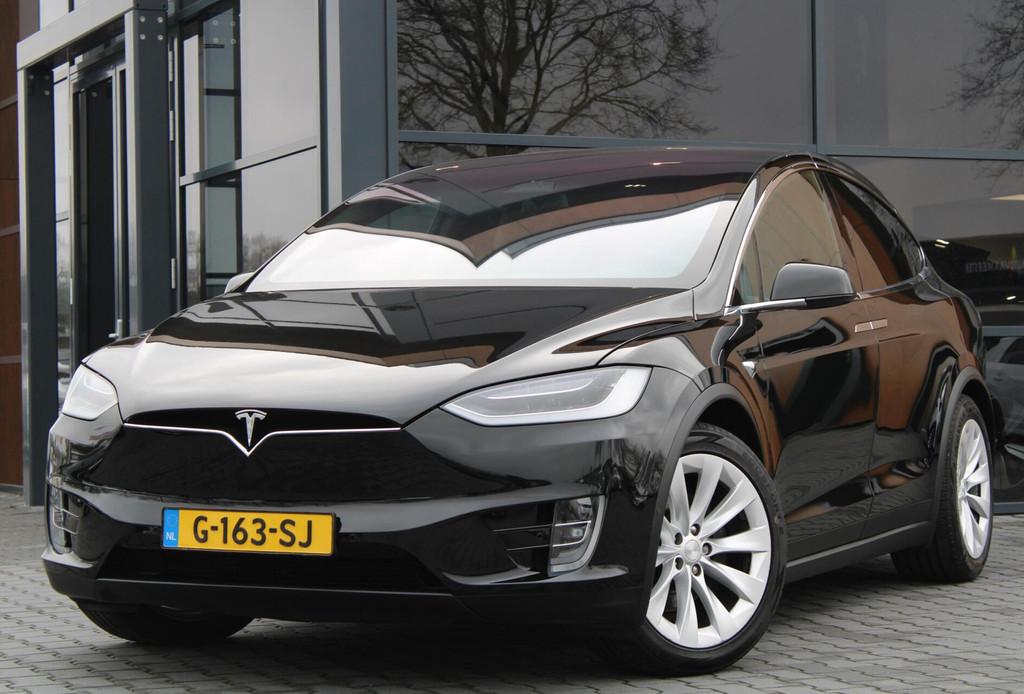Tesla Model X Long Range 6p., Auto's, Tesla, Model X, Gebruikt, 100 kWh, Zwart