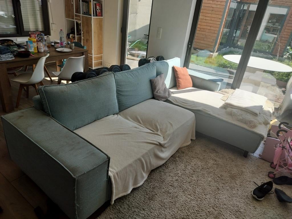 5 zits hoekbank, Huis en Inrichting, Ophalen, Modern, Comfortabel, Gebruikt, Hoekbank