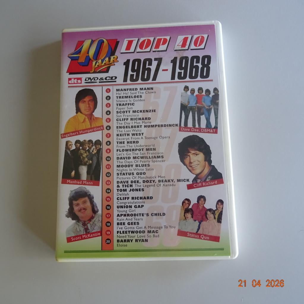 40 jaar Top 40 -1967 - 1968 - Fleetwood Mac eva (dvd/cd), Cd's en Dvd's, Dvd's | Muziek en Concerten, Alle leeftijden, Verzenden