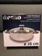 Remo Hotpot/fonduepan met 2 vakken - Ø 26 cm nooit gebruikt, Ophalen of Verzenden, Nieuw, Overige materialen