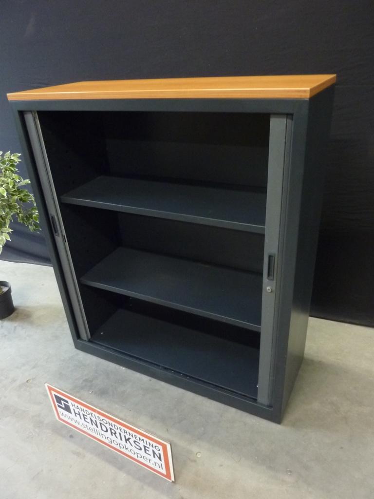 Nette halfhoge roldeurkast / kantoorkast / kast 120x46x137, 100 tot 150 cm, Meerdere deuren, Ophalen of Verzenden, Metaal