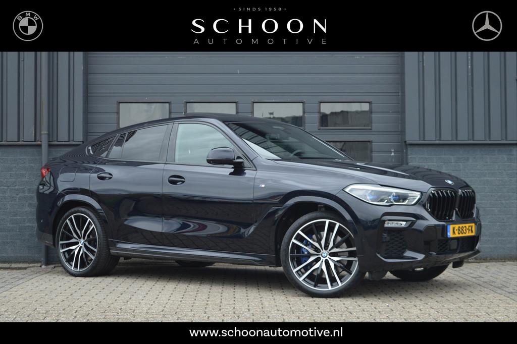 BMW X6 xDrive40i High Executive | M-PAKKET | PANO | HUD | AC, Auto's, Gebruikt, Met garantie (alle), Blauw, 340 pk