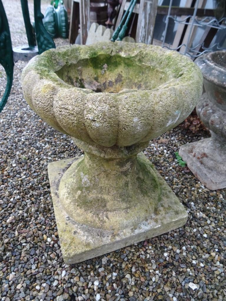 antieke Franse betonnen tuinvaas - jardinière  (2), Antiek en Kunst, Ophalen