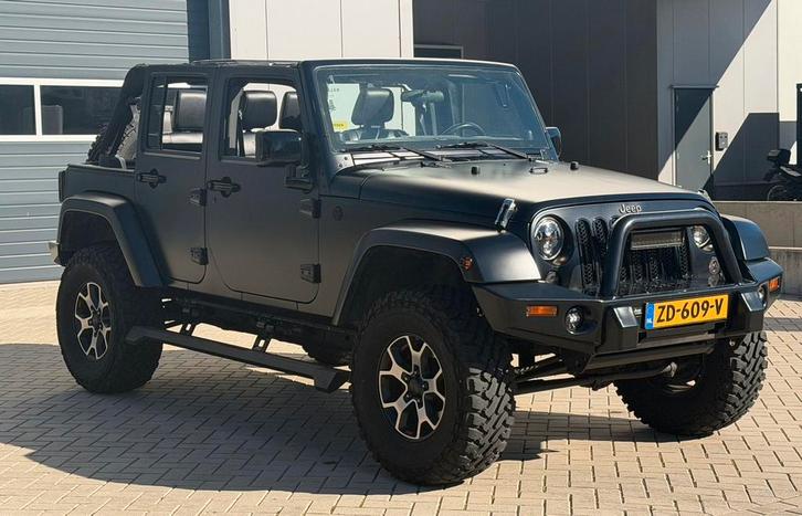 JEEP WRANGLER JK SAHARA MAT ZWART FULL OPTIONS HARD/SOFTTOP, Auto's, Jeep, Bedrijf, Wrangler, 4x4, ABS, Achteruitrijcamera, Airbags